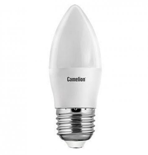 Лампа светодиодная Camelion C35 Свеча Е27 220В 8Вт 720Лм 3000К картинка 